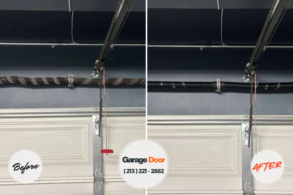 Before and after: garage door repair Loudonville, NY
